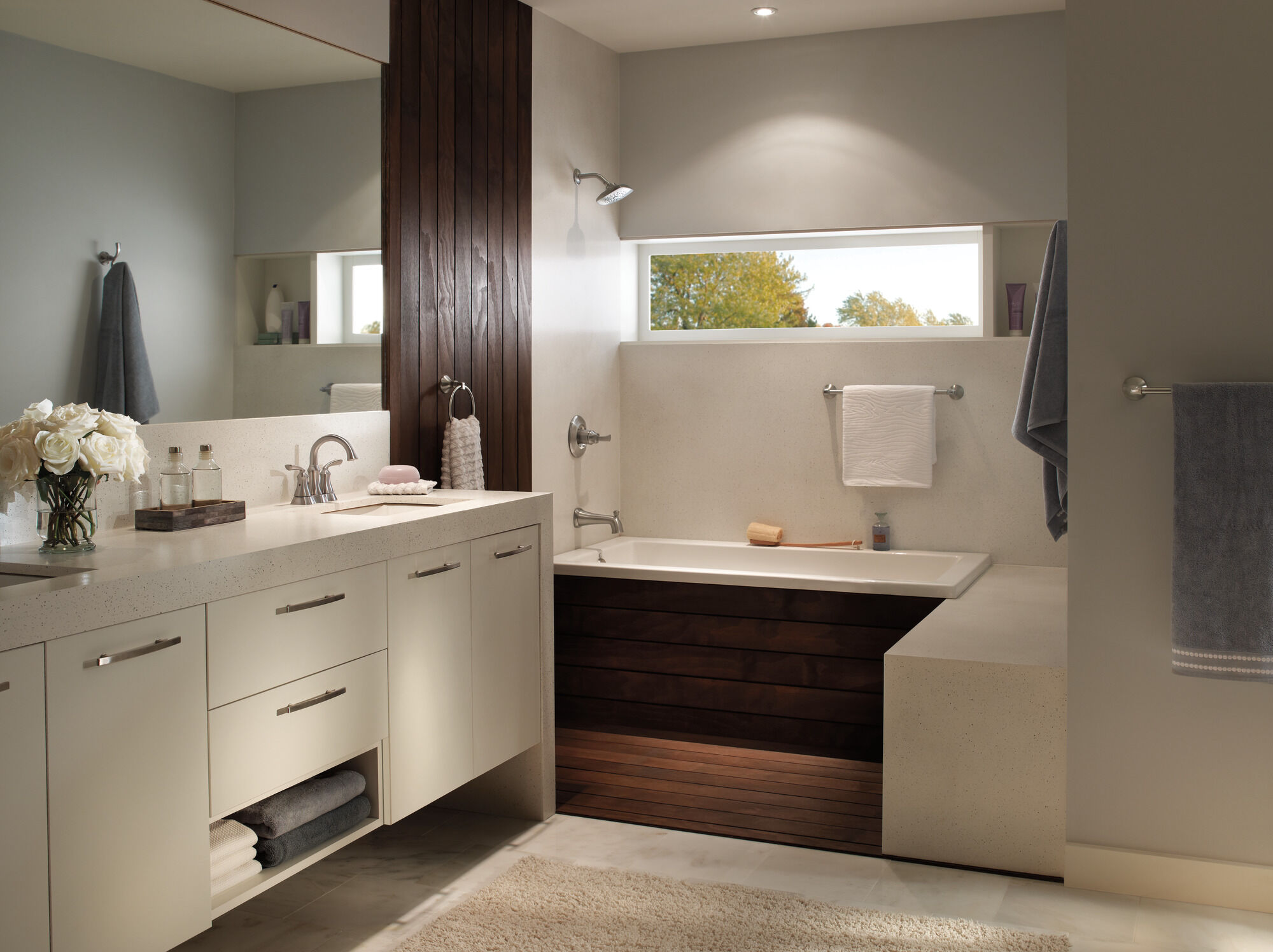 25962LF-SS-ECO Смеситель для ванной комнаты с двумя ручками Delta Faucet Mandara Нержавеющая сталь  - Вид №1