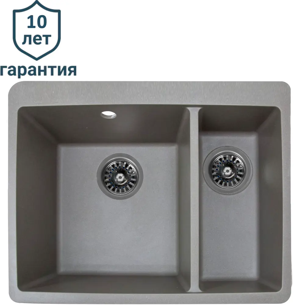 Мойка для кухни врезная KONSENSA 51x62 см глубина чаши 20 см кварц цвет серый 89426717 STLM-2192655 Lm 62x51 - Вид №1
