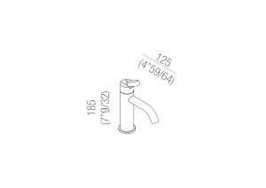 Однорычажный смеситель для раковины из нержавеющей стали Agape SQUARE ARCH-00110430 - Вид №5