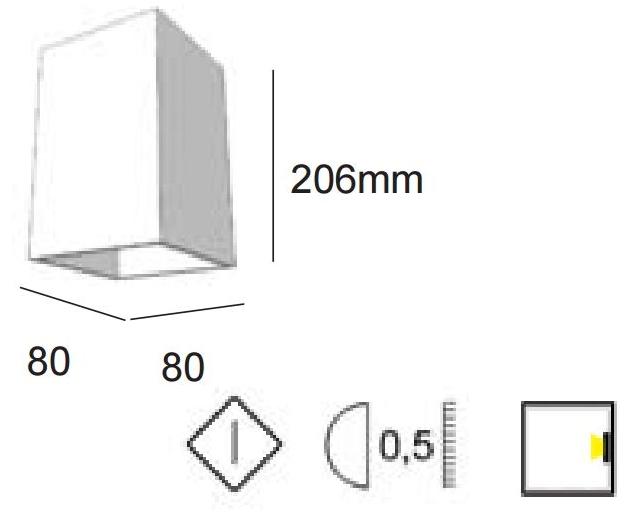BEL-LIGHTING Настенный светильник прямого и отраженного света из алюминия Cube 907. ec - Вид №3