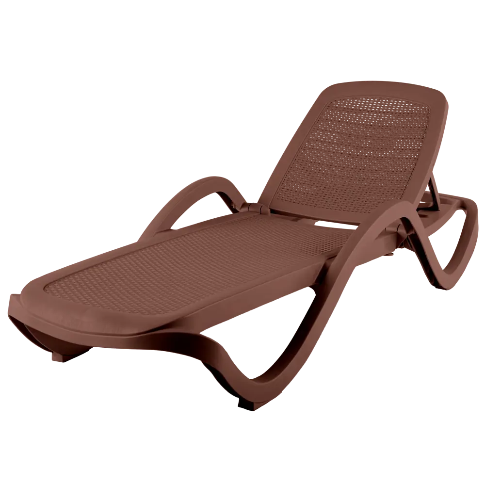 Шезлонг Capri 195x73x41 см пластик коричневый 84434911 STLM-2121540 Santreyd - Вид №1