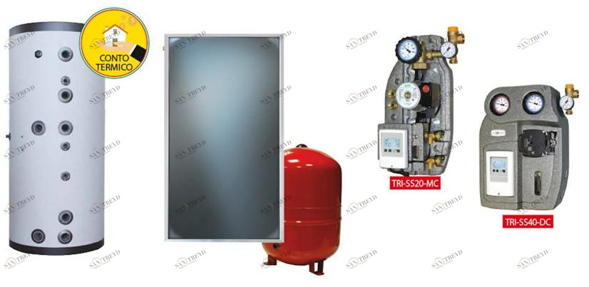 Trienergia Комплект солнечных батарей для производства горячей воды и отопления помещений sun-id-1482138