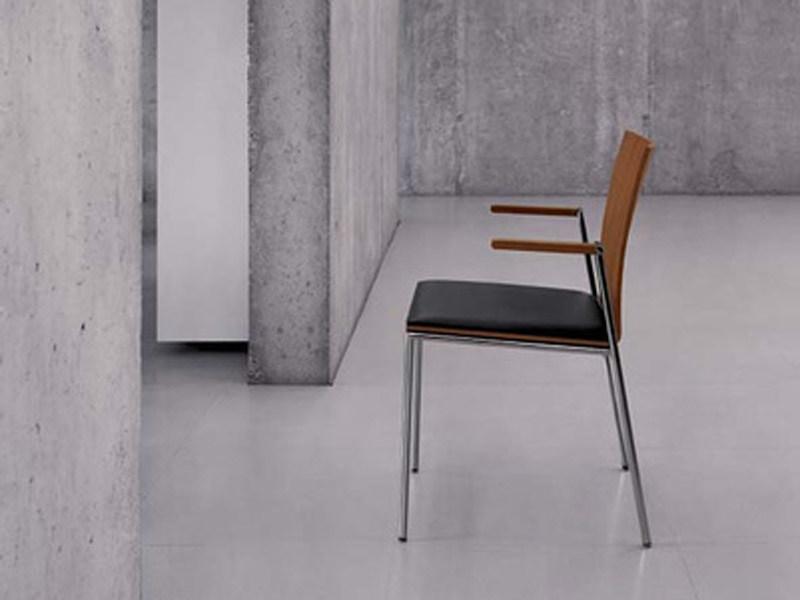 Brunner Стул лакированный штабелируемый с подлокотниками Milano sun-id-1361268 - Вид №5