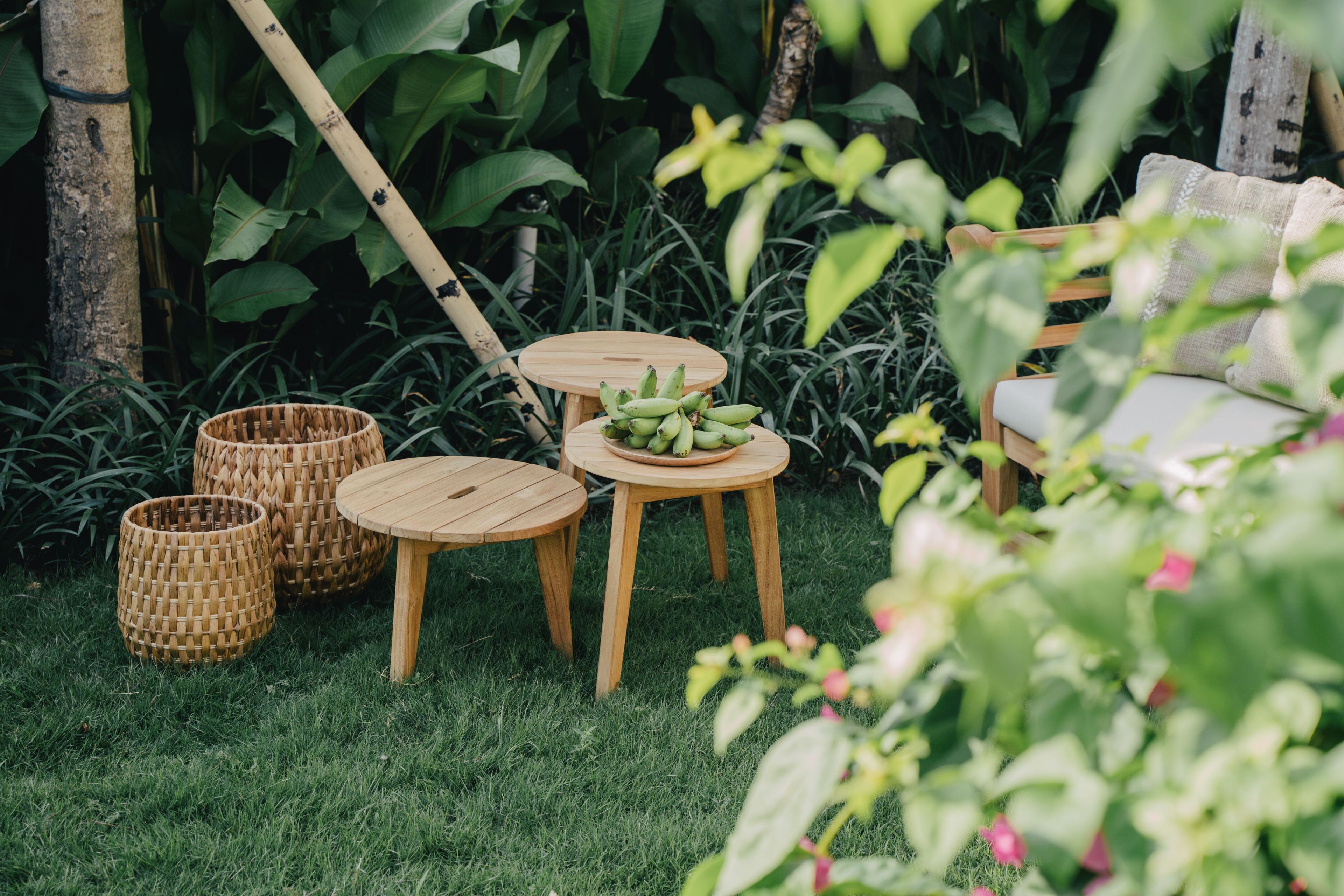 Круглый низкий стол из тикового дерева cbdesign Cosito ARCH-00125050 - Вид №2