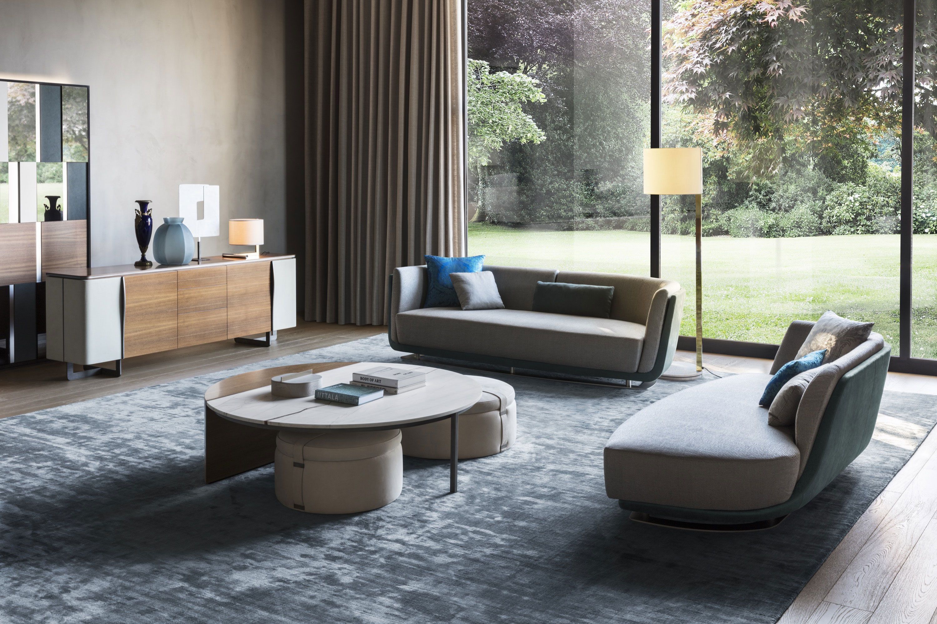 Шезлонг из кожи и ткани OAK New York Suite ARCH-00070040 - Вид №3