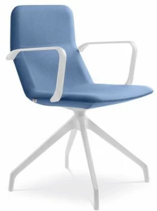 LD Seating Вращающееся кресло из ткани с подлокотниками Flexi Flexi/chl-br, f90-wh