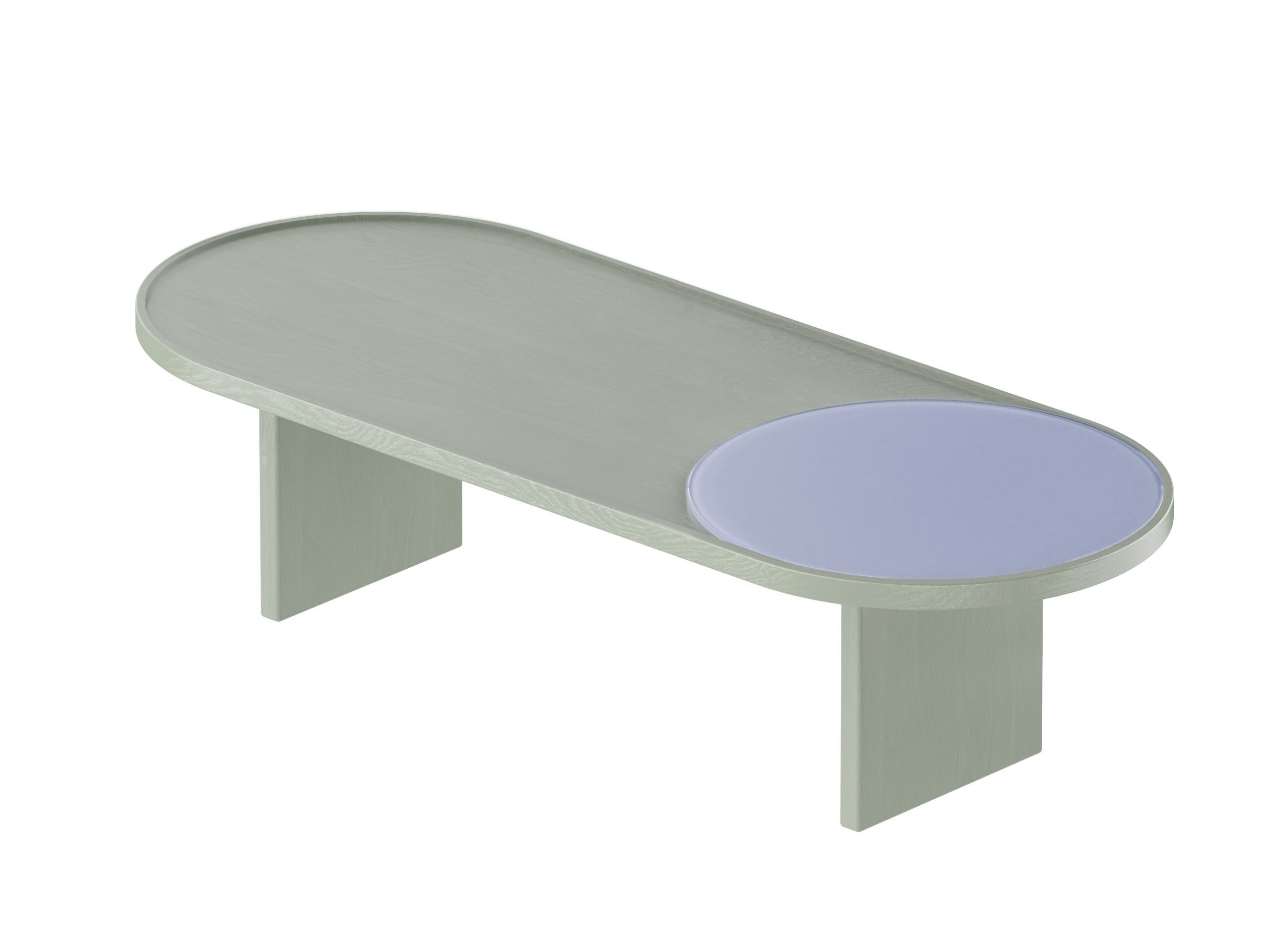 Овальный журнальный столик из дерева и стекла Noah Living Piet ARCH-00144652 - Вид №14