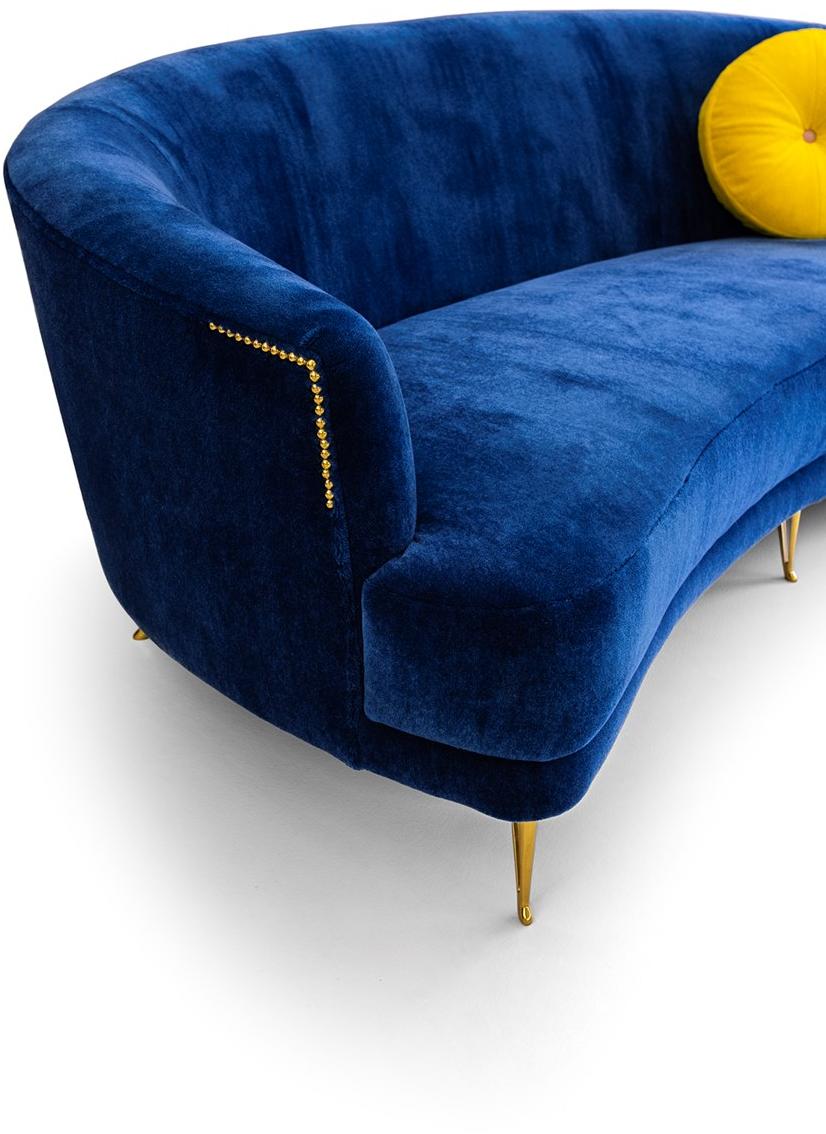 Mytto 3-х местный бархатный диван Larforma sun-id-1443122 - Вид №9