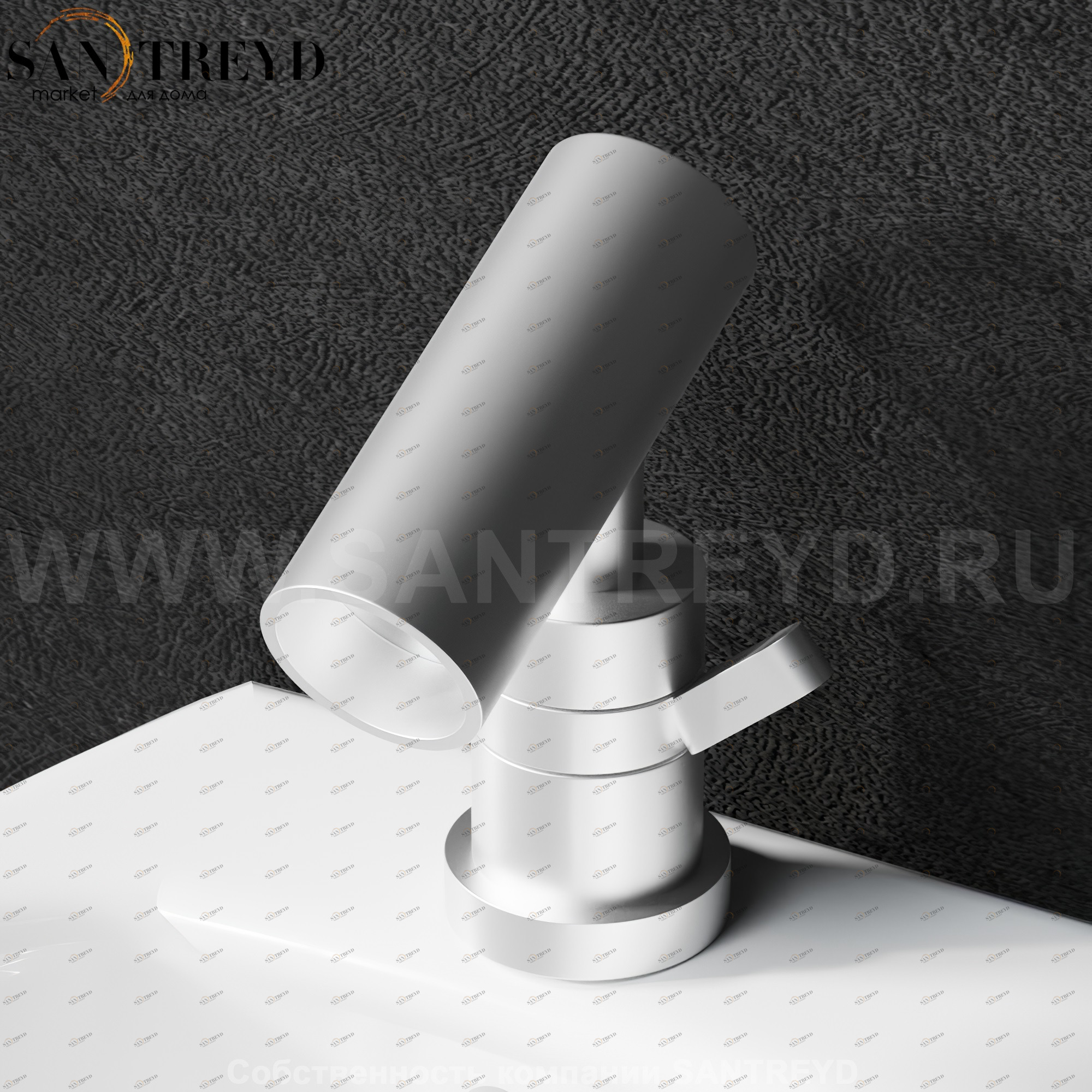 Смеситель ARUB0950SP SQUARE для биде хромированный матовый Agape