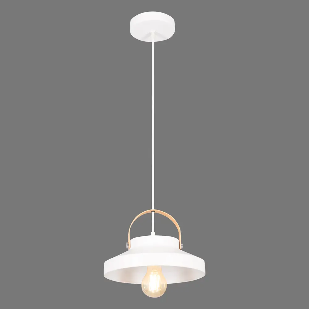 Подвесной светильник Toplight Wendi, 1 лампа, 7 м², цвет белый/дерево 82672376 STLM-2090661  - Вид №2