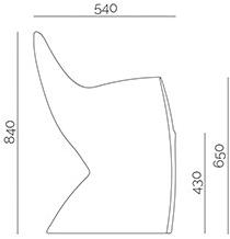 PF Stile Садовый стул из полиэтилена с подлокотниками Outdoor sun-id-1404969 - Вид №3
