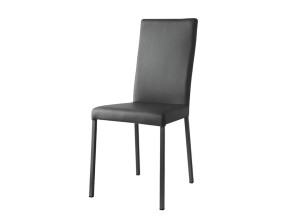 Стул из искусственной кожи с высокой спинкой