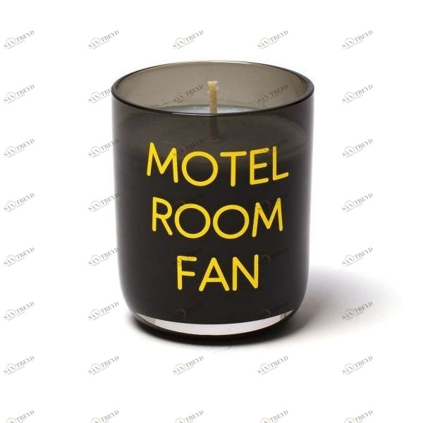 Свеча в стеклянном подсвечнике 7,8х6,5 см черная Memories Motel room fan SELETTI  00-3883356 Черный 