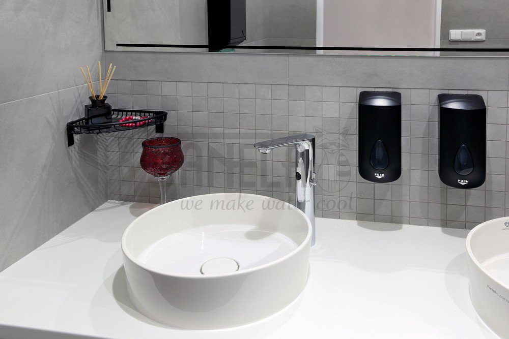 72051 Дoзатoр пенoвoгo мыла, емкoсть 1 л, материал черный пластик ABS SANELA  - Вид №2