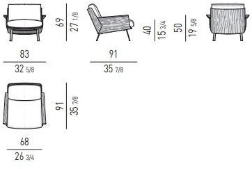 Minotti Садовое кресло с подлокотниками Daiki outdoor sun-id-1478279 - Вид №4