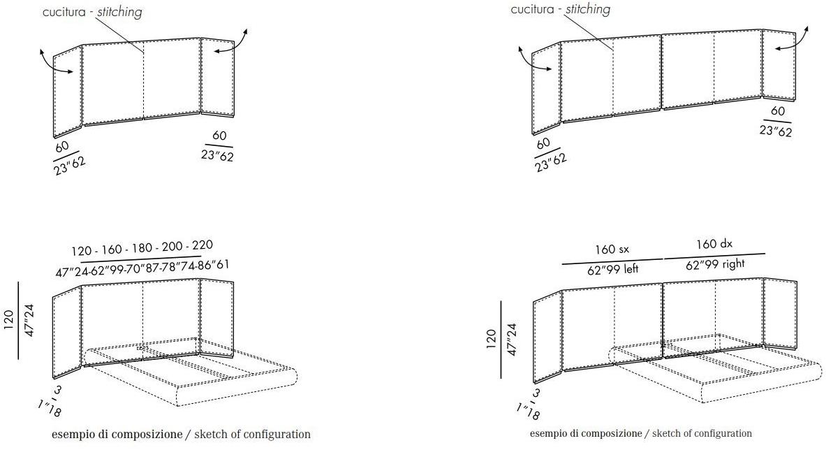 Meridiani Кожаное изголовье для двуспальной кровати Edition tuyo sun-id-1480593 - Вид №3
