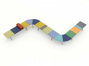 Tuna Ofis Скамья из ткани без спинки