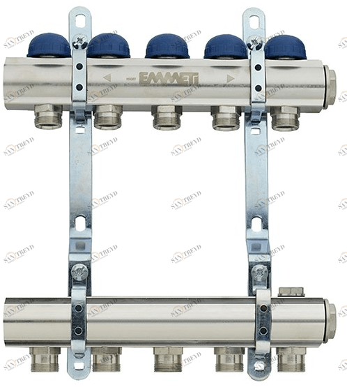 EMMETI Распределительный коллектор с решетками для радиаторов Collettori, cassette e valvole a sfera motorizzate sun-id-1500240