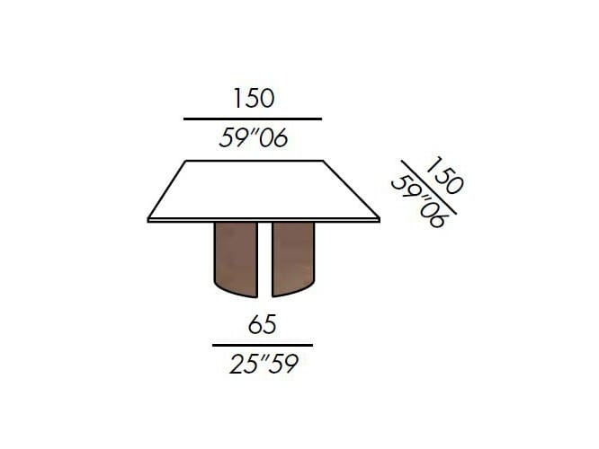 Деревянный квадратный обеденный стол Meridiani ARCH-00100928 - Вид №5