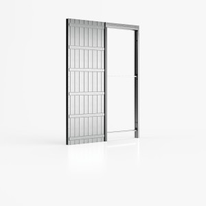 Заподлицо стены скрытые раздвижные двери