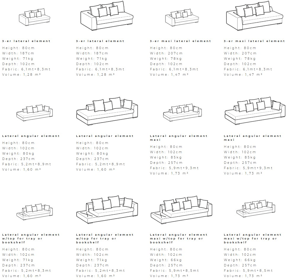 Ditre Italia Модульный угловой диван из ткани sun-id-1468371 - Вид №11