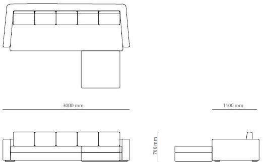 PRADDY 4-х местный льняной диван  Ml354  - Вид №3