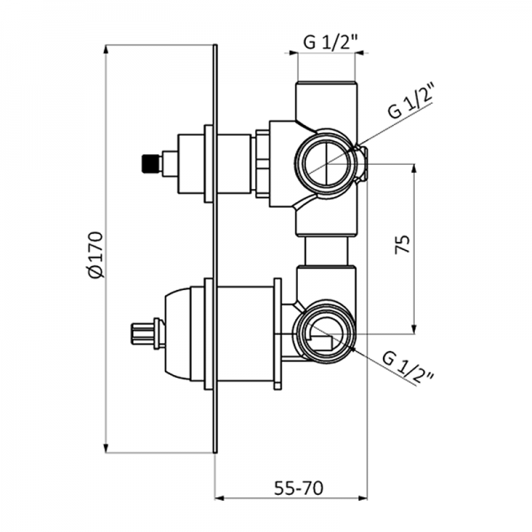 Смеситель для душа ECO PRIME GRB MIXERS 15145150  - Вид №1