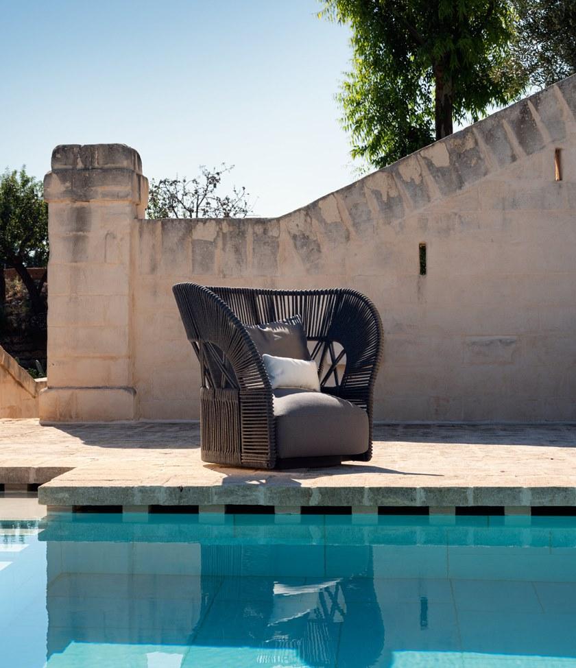 Talenti Веревочное садовое кресло с подлокотниками Cliff decò Clidcplon-c - Вид №3