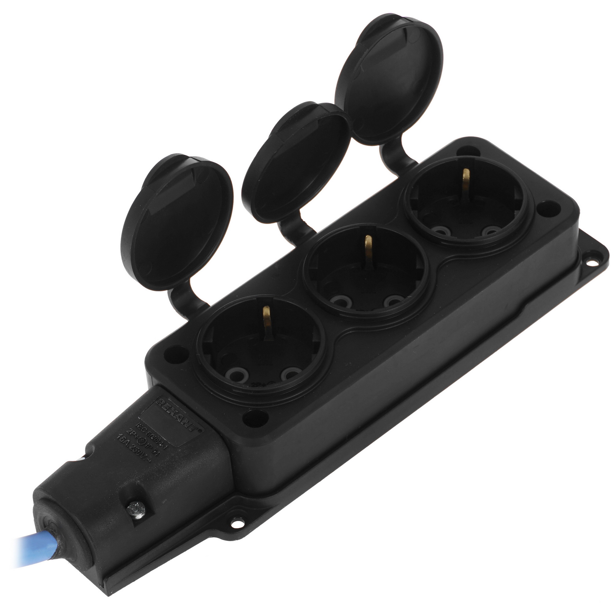 Удлинитель силовой Power Cube PC-3GF-R-10(IP) синий 9942252 STDN-0037068 - Вид №1