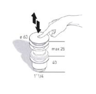 Донный клапан MIGLIORE без перелива ML.RIC-10.120.DO - золото, 'клик-клак' ML.RIC-10.120.DO_vstv - Вид №1