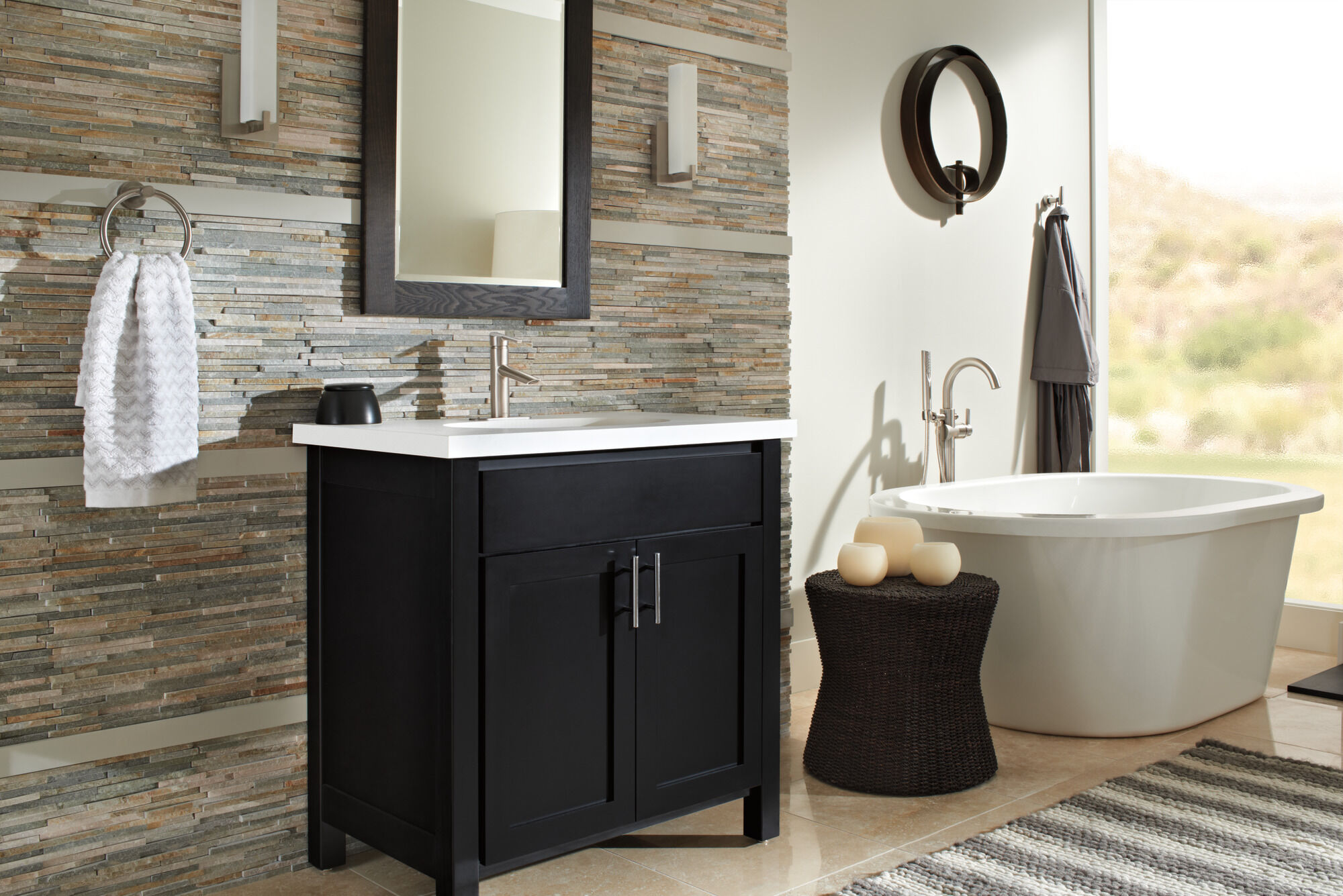 T4759-SSFL Напольная накладка для ванны с одной ручкой и ручным душем Delta Faucet Delta Нержавеющая сталь - Вид №3