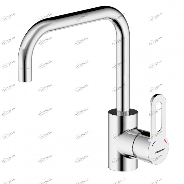 Смеситель для кухни с высоким поворотным изливом STREAM-D F737163C-2 bravat