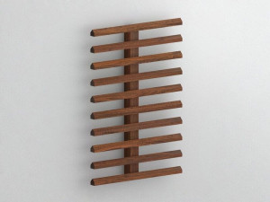 Настенная винная стойка из массива дерева