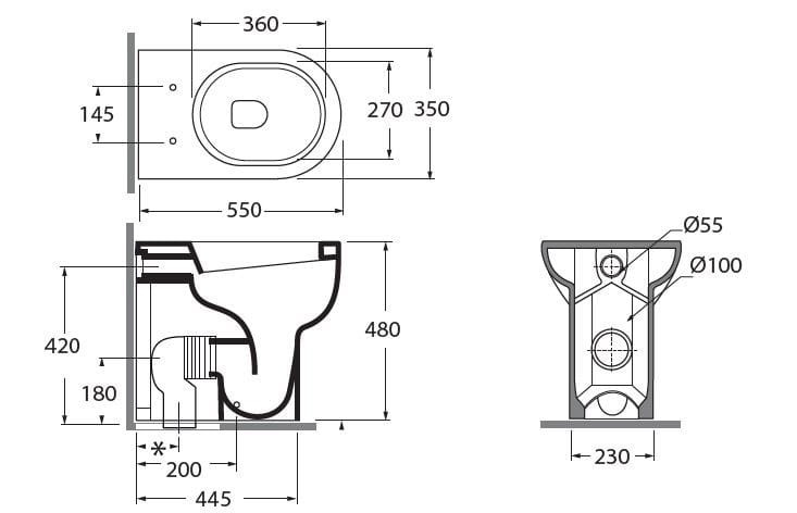 Керамический туалет Azzurra Ceramica облако ARCH-00135604 - Вид №17