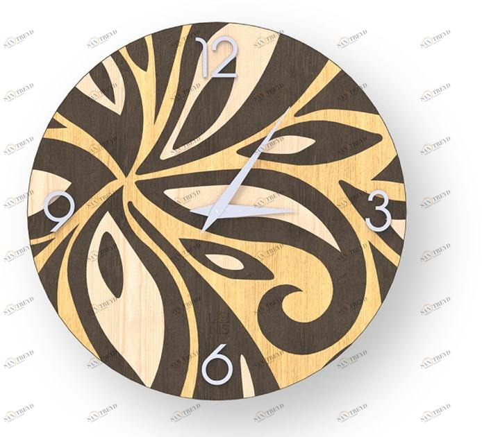 LIGNIS® Настенные часы из инкрустированного дерева Dolcevita abstract 10.005 / 10.083