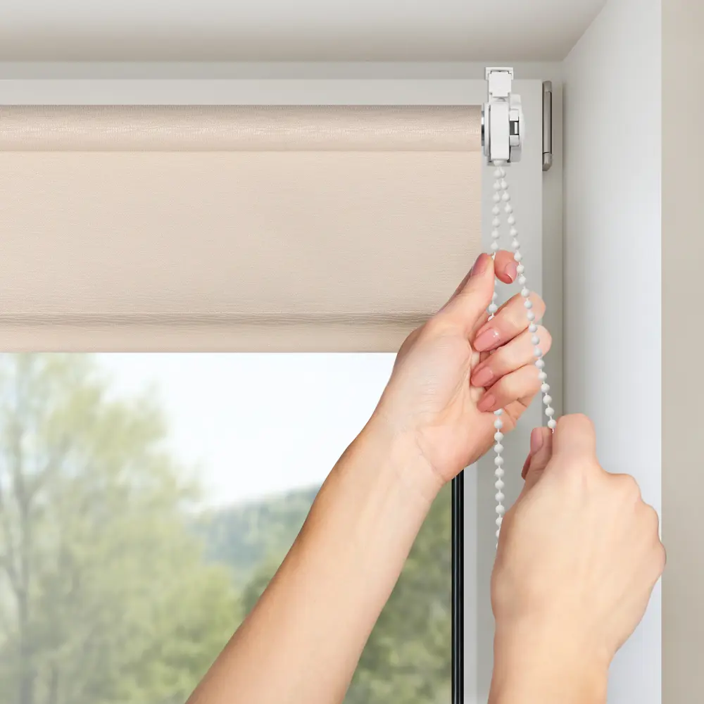 Штора рулонная Dover 50x160 см светло-бежевая PRAKTO STLM-2195547 - Вид №9