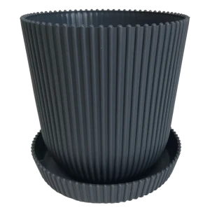 Горшок для цветов Тek.А.Тek 12x12x11.5 см v1 л пластик графит