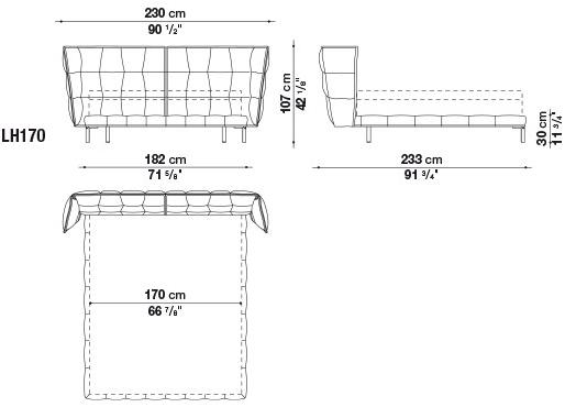 B&B Italia Двуспальная кровать из ткани с мягким изголовьем Husk sun-id-1463837 - Вид №12