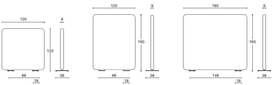 Diemme Отдельностоящая офисная перегородка из ткани Snake sun-id-1359790 - Вид №12