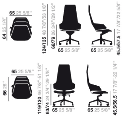 arper Кресло руководителя с регулируемой высотой и высокой спинкой Aston sun-id-1353722 - Вид №5