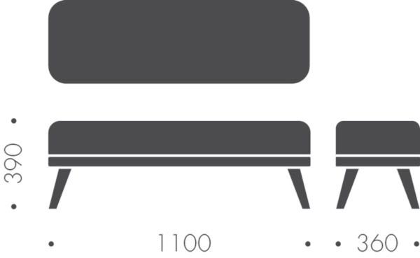 Heavens Мягкая скамья из ткани Eden sun-id-1449212 - Вид №2