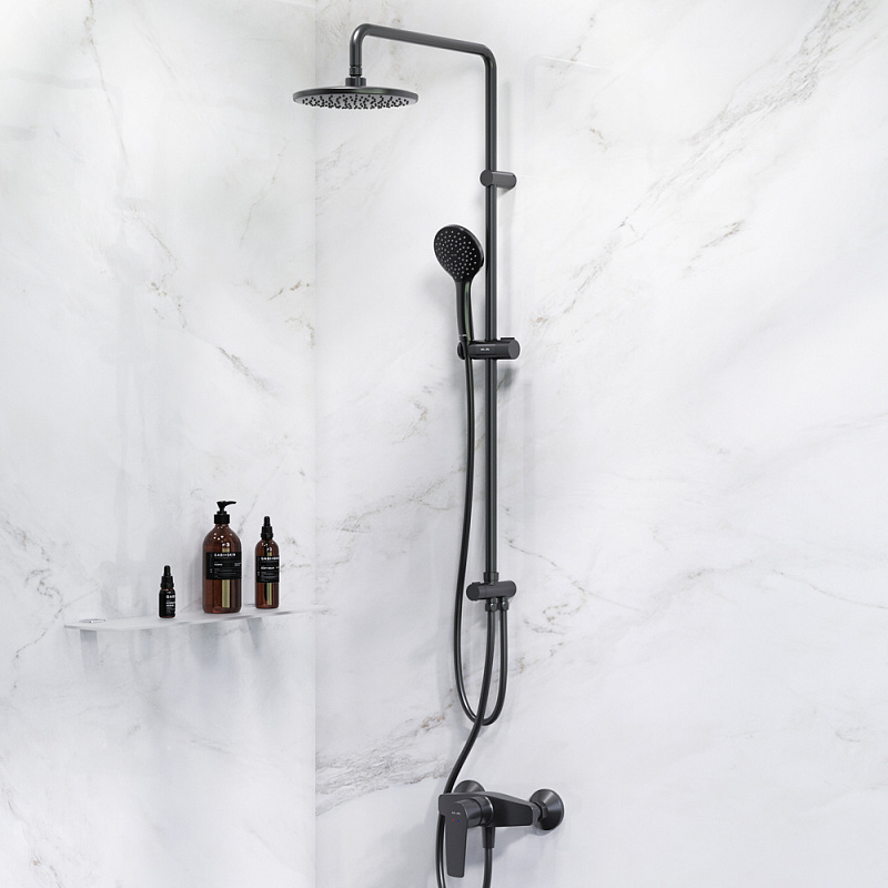 F42890A24 набор 2в1: см-ль д/душа верхний душ d 220 мм ручн.душ 110 мм 1 ф-ция душевая штанг AM.PM Gem