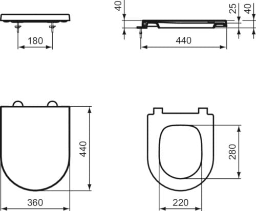 Мягкое пластиковое сиденье для унитаза Ideal Standard La Dolce Vita ARCH-00031353 - Вид №6