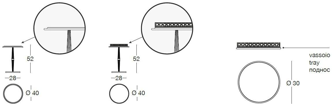 Longhi Кожаный журнальный столик с подносом Loveluxe 2015 – regency collection Y 730 - Вид №6