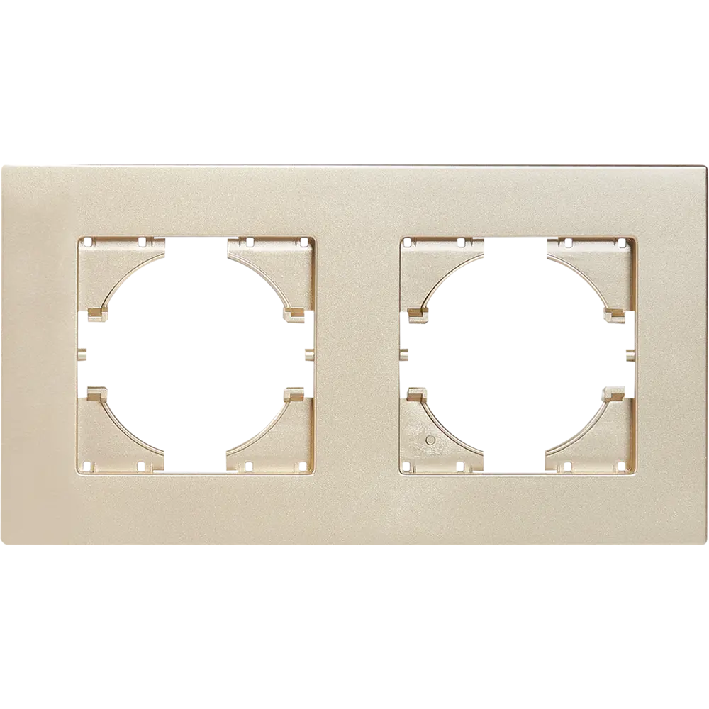Рамка для розеток и выключателей Gusi Electric City С1112-027 2 поста цвет шампань Ugra STLM-2115814