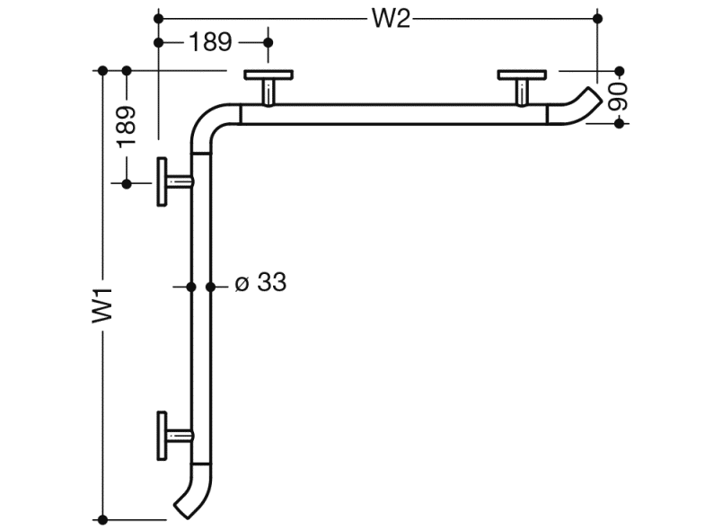 950.35.1S99 Поручни для душа и ванны, специальные длины HEWI Greifen  - Вид №2