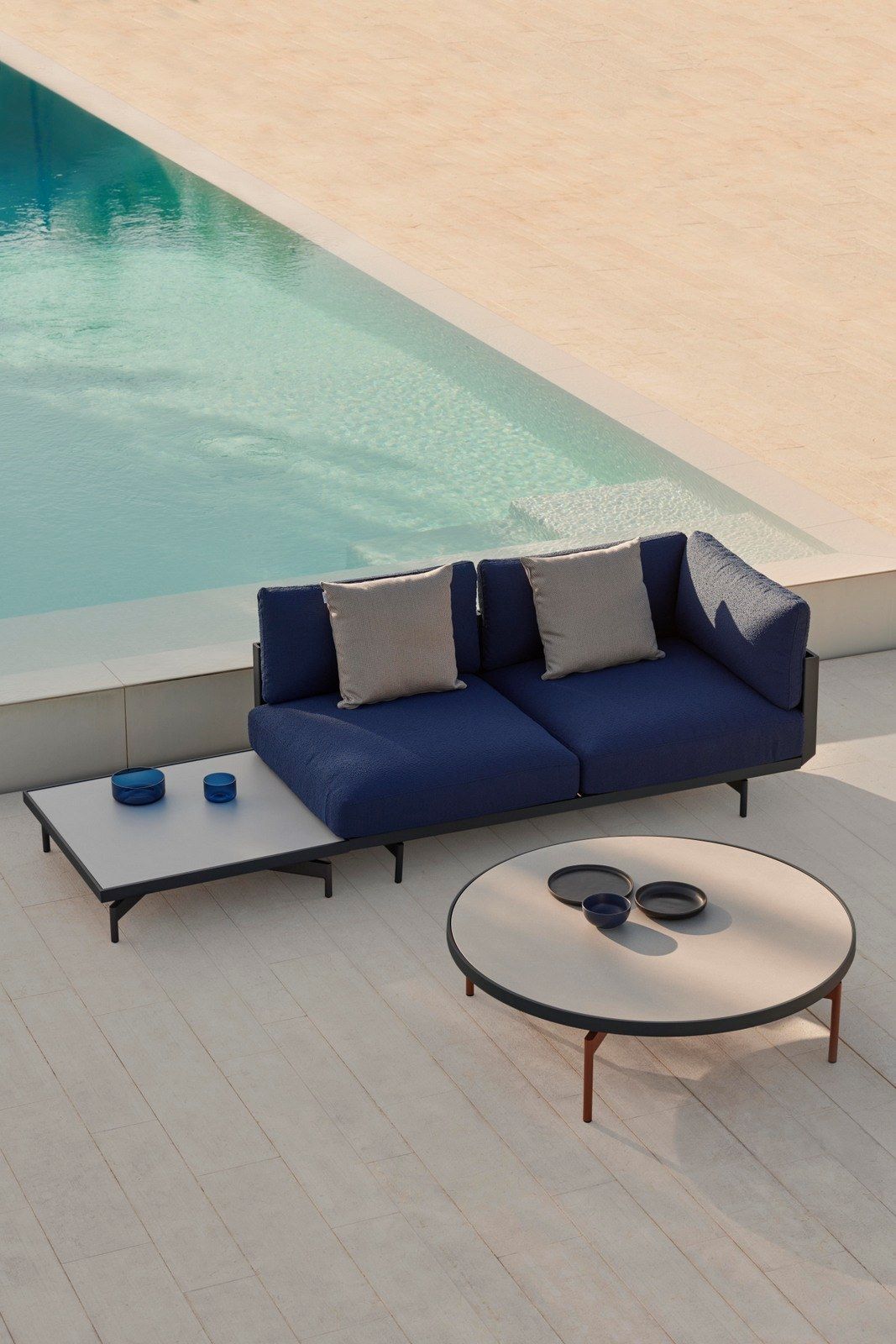 Фарфоровый круглый садовый столик GANDIABLASCO Onde ARCH-00126338 - Вид №12