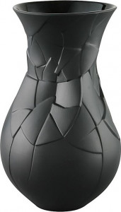 72555 Rosenthal Ваза Rosenthal Стадии 30см, фарфор, черная, матовая Фарфор