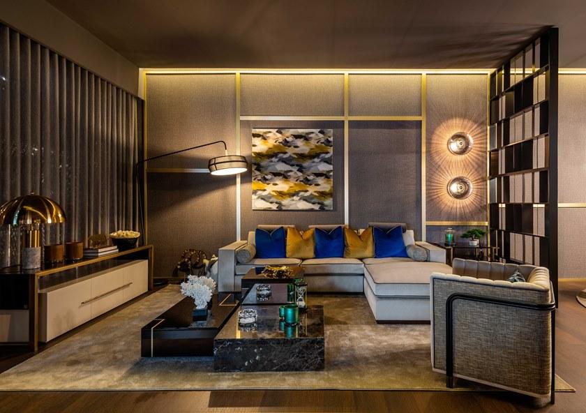 Stylish Club Тумба под ТВ из лакированного металла с откидными дверцами Bridge Scf.b02 - Вид №3