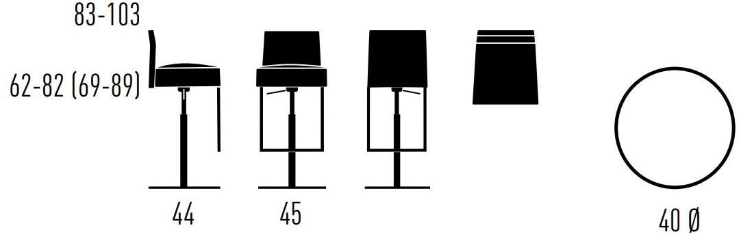 KFF Барный стул с регулируемой высотой и подставкой для ног Texas sun-id-1421991 - Вид №3